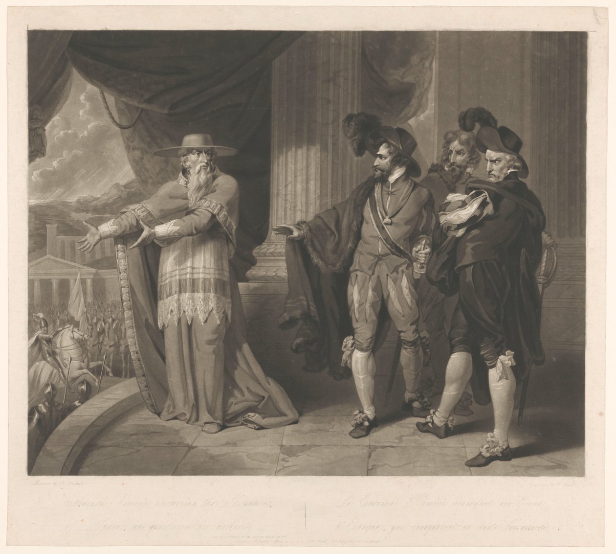 Kardinaal Francisco Jiménez de Cisneros en Spaanse edellieden Kardinaali Ximenes vastaa Espanjan grandeesille, jotka kyseenalaistivat hänen auktoriteettinsa tekijältä William Ward