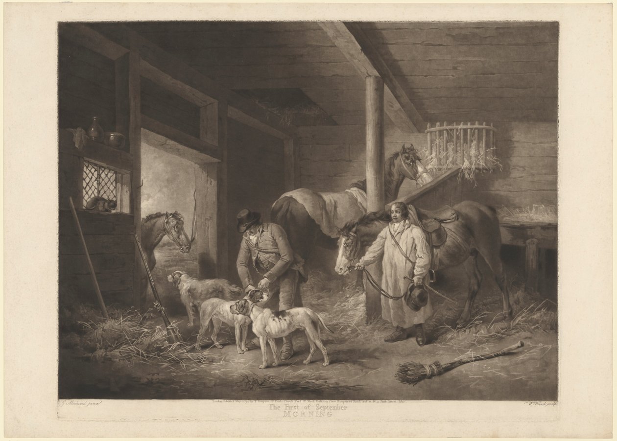 Syyskuun ensimmäinen aamu, aamu tekijältä William Ward after George Morland