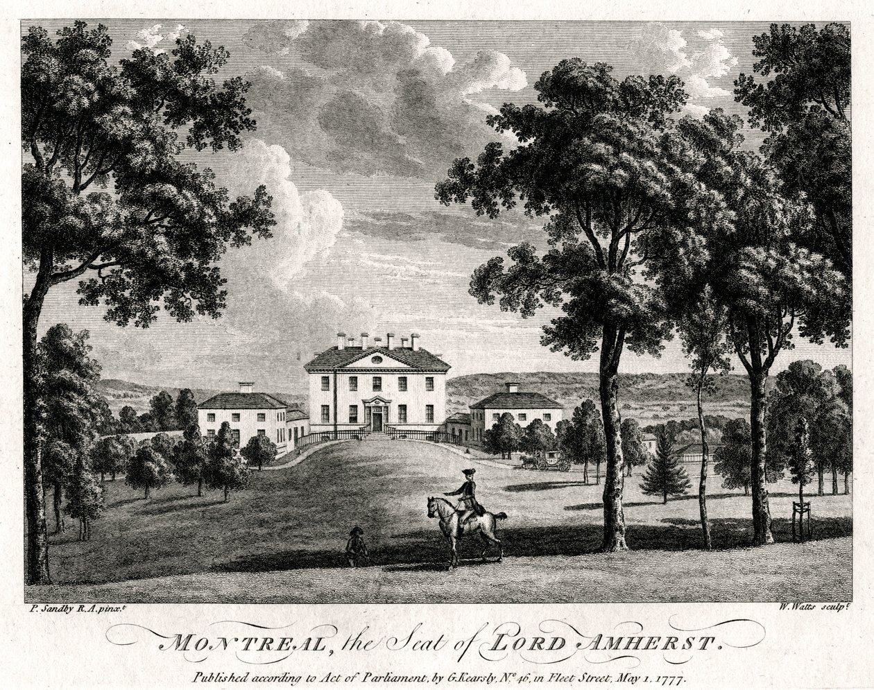 Montreal, Lord Amherstin kotipaikka, 1777 tekijältä William Watts