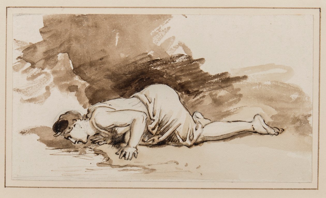 Narcissus (kynä, sivellin ja muste paperille) tekijältä William Westall