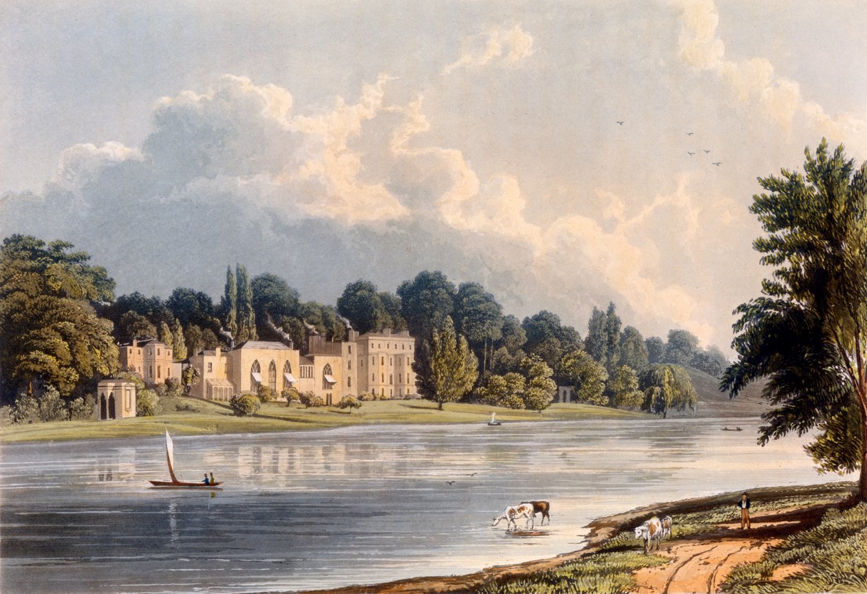 Paavin huvila Twickenhamissa, 1828 tekijältä William Westall