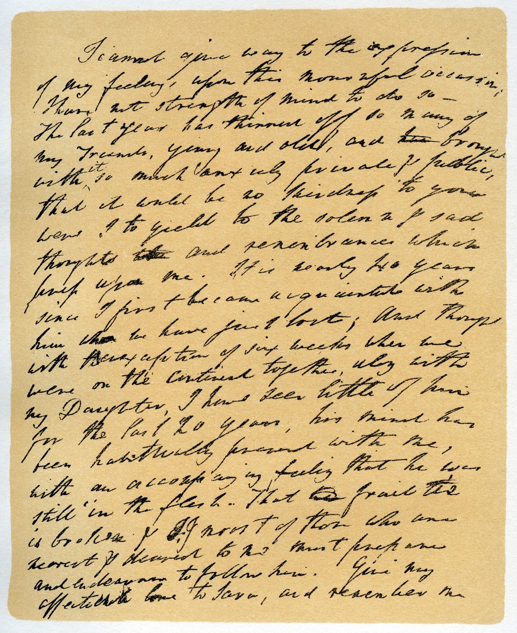William Wordsworthin kirje Samuel Taylor Coleridgen kuolemasta, 29. heinäkuuta 1834. tekijältä William Wordsworth