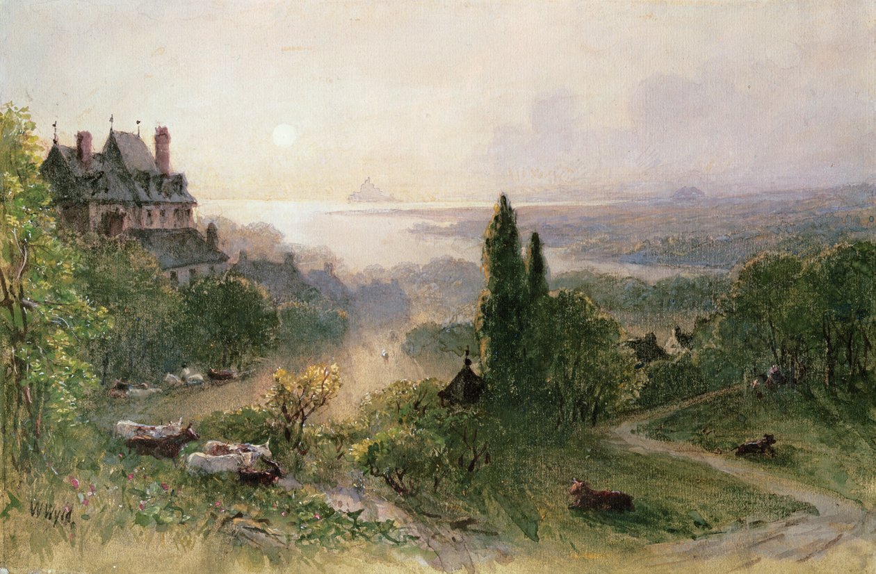 Maisema suurella talolla tekijältä William Wyld