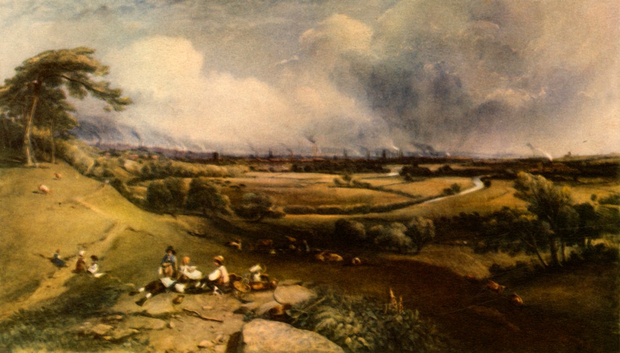 "Vista de Manchester des de Higher Broughton", 1835, 1943. finlandès tekijältä William Wyld