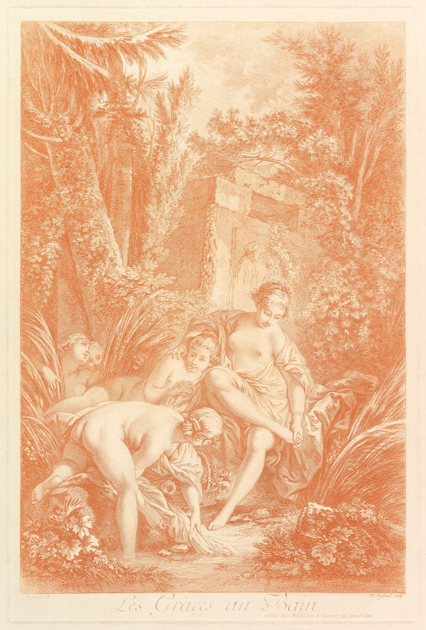 The Graces au Bain The Graces at the Bath, 1756. tekijältä William Wynne Ryland
