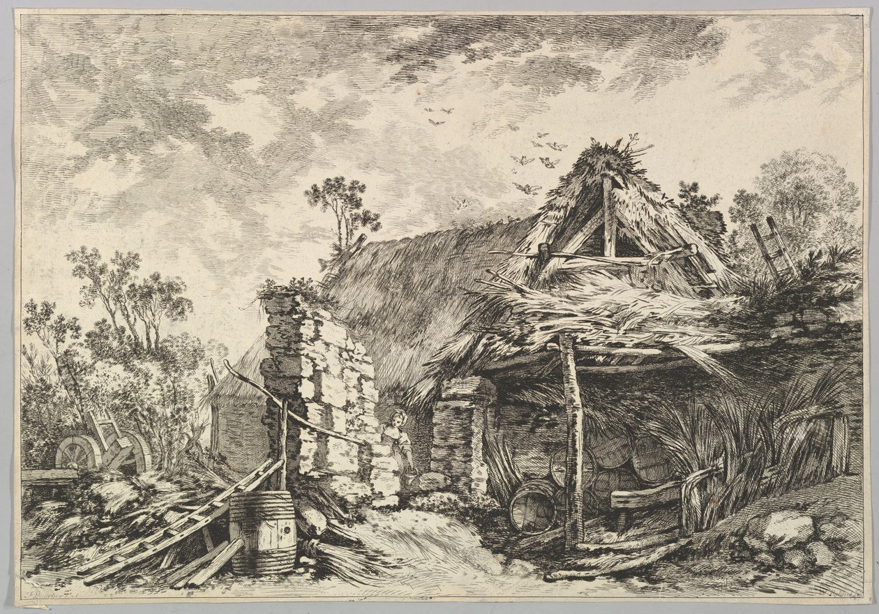 Nainen kantaa ämpäri. tekijältä William Wynne Ryland