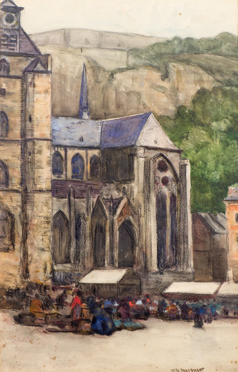 The Market Place, Dinant (akvarelli) tekijältä William York MacGregor