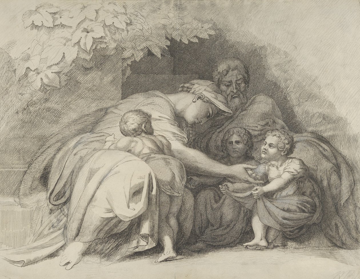 Minä myös, äitini! Minä myös, äiti!, 1828. tekijältä William Young Ottley