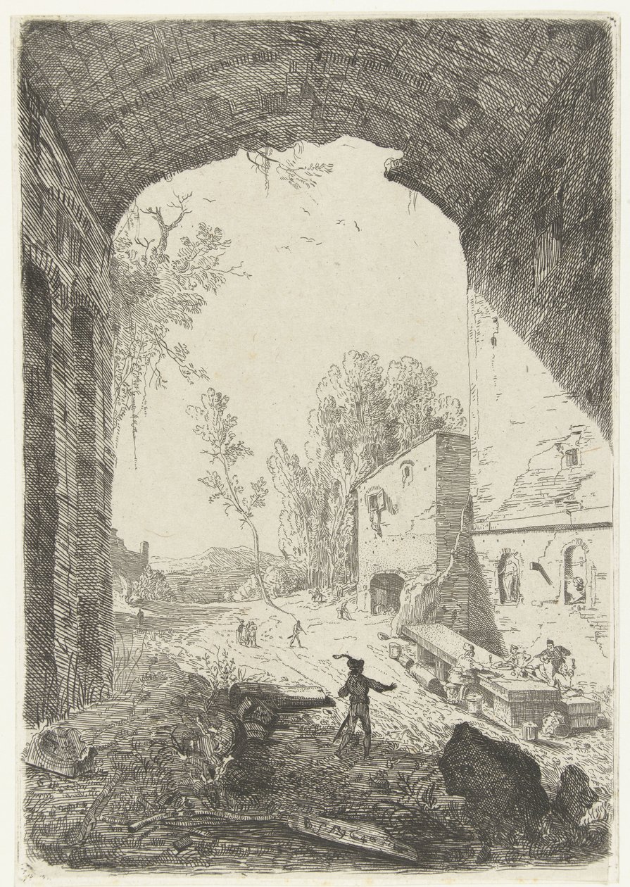 Majatalo Grotta della Ninfa Egeriassa tekijältä William Young Ottley
