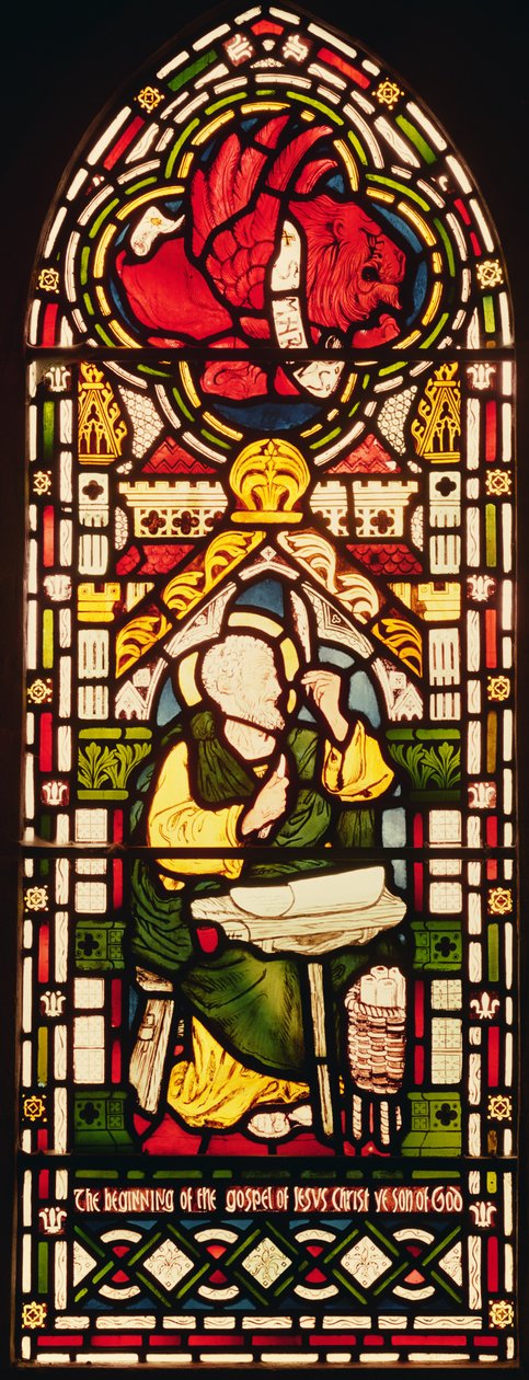 St. Mark, n. 1870 (lasimaalaus) tekijältä William and Company Morris