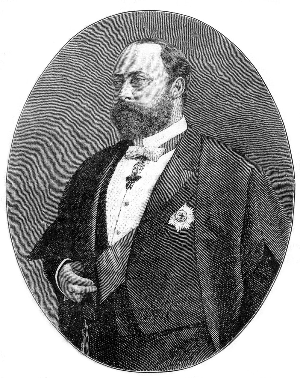 Walesin prinssi kaapussaan Keskitemppelin penkkinä, 1900. tekijältä William and Daniel Downey