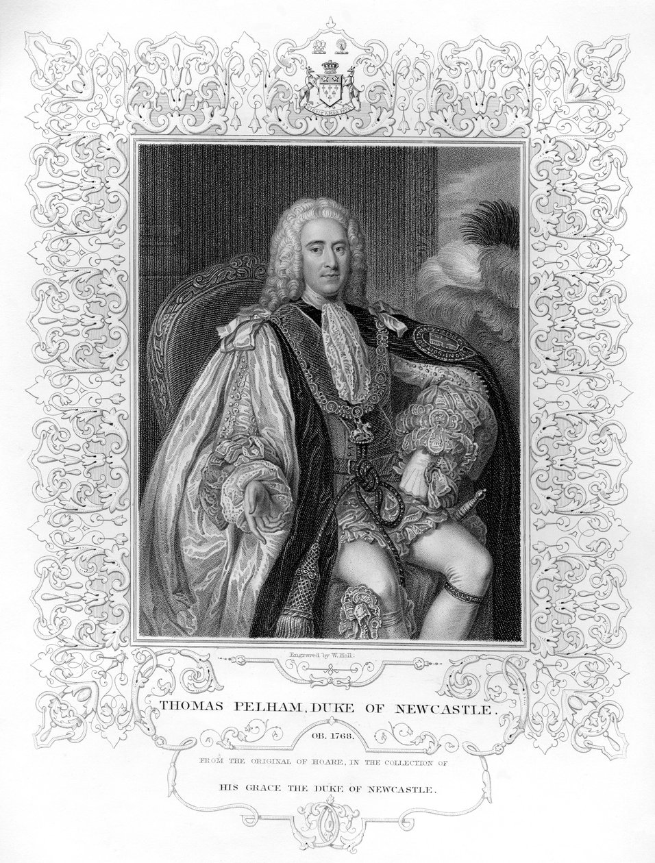 Muotokuva Thomas Pelham-Hollesista, Newcastlen ensimmäisestä herttuasta tekijältä William the Younger Holl