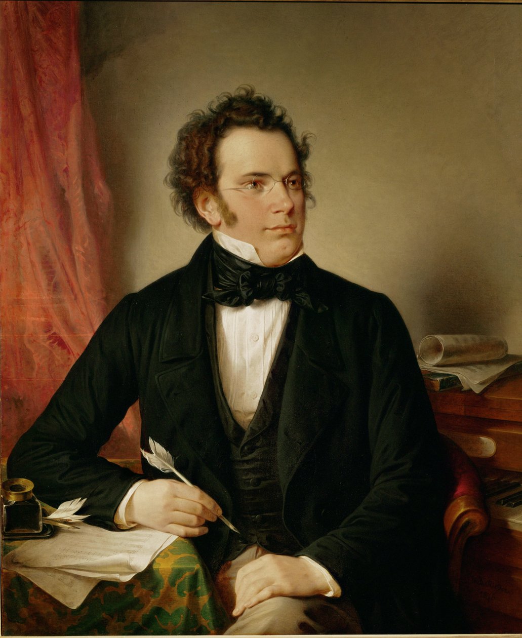 Franz Schubert ... (öljy kankaalle) tekijältä Willibrord Joseph Mahler or Maehler