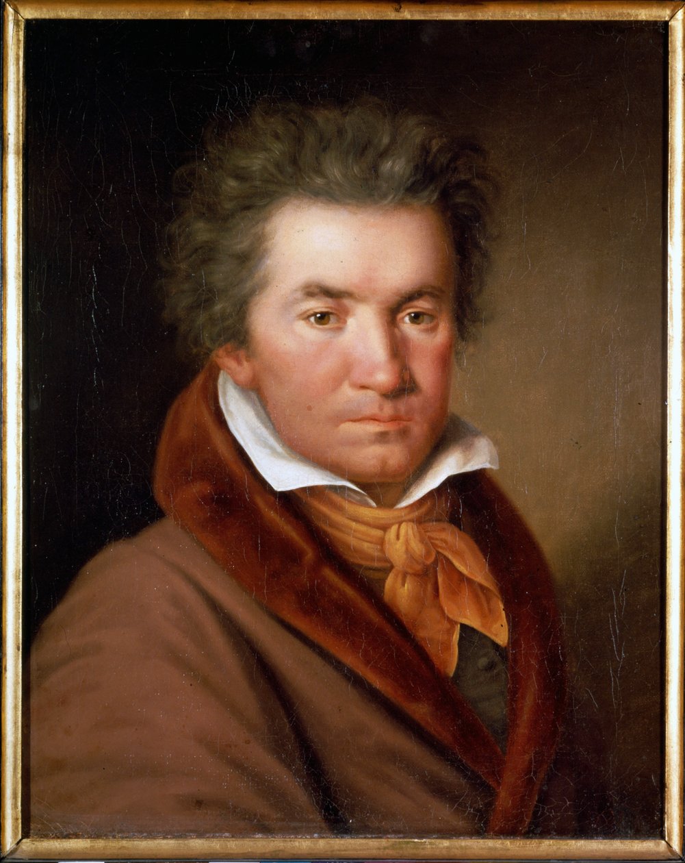 Ludwig van Beethovenin (1770 - 1827) muotokuva - Mahler, Wienin musiikin ystävien seura. tekijältä Willibrord Joseph Mahler or Maehler