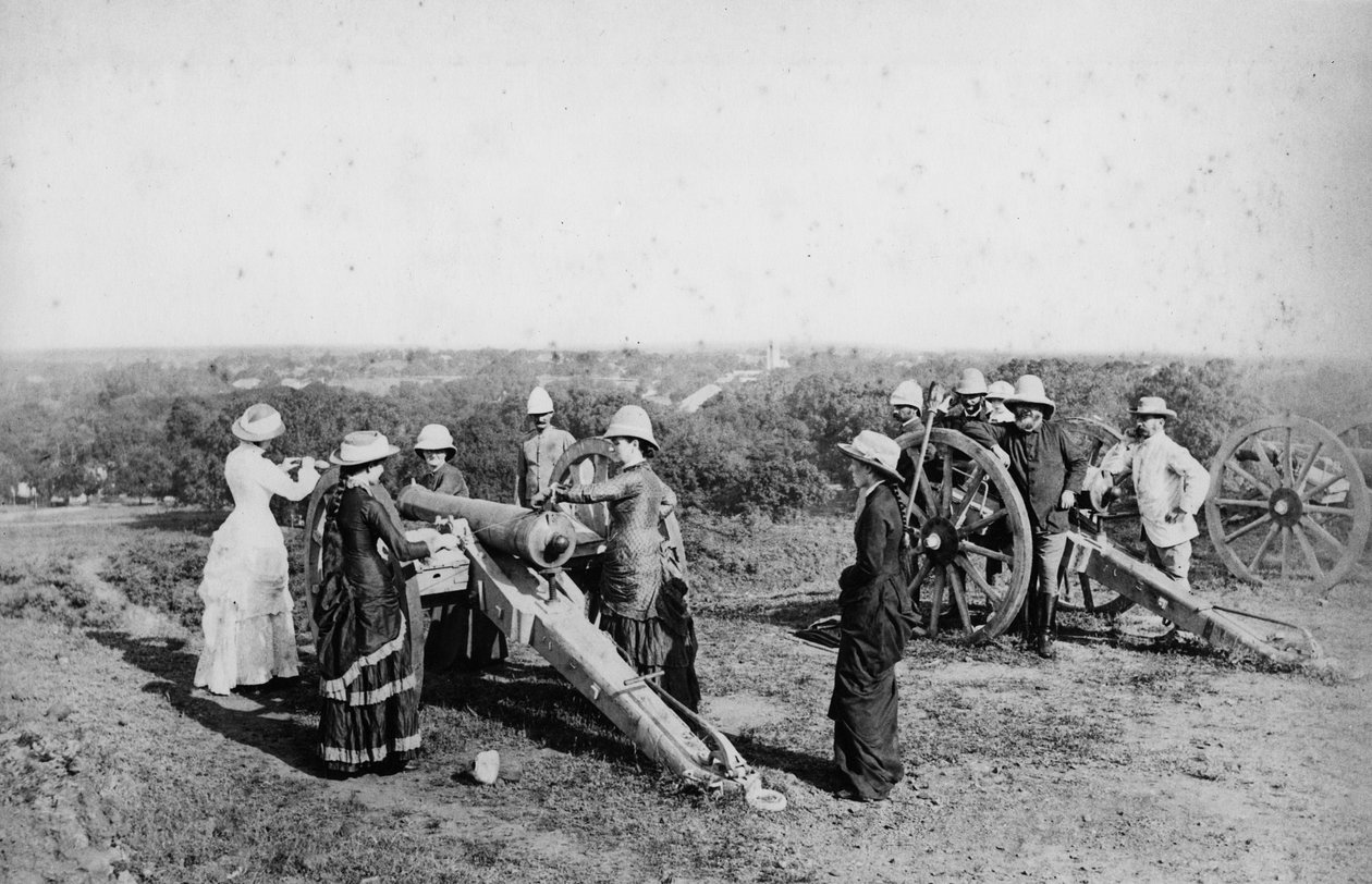 "Gun Drill", Nagporen linnoitus, 1870-luku tekijältä Willoughby Wallace Hooper