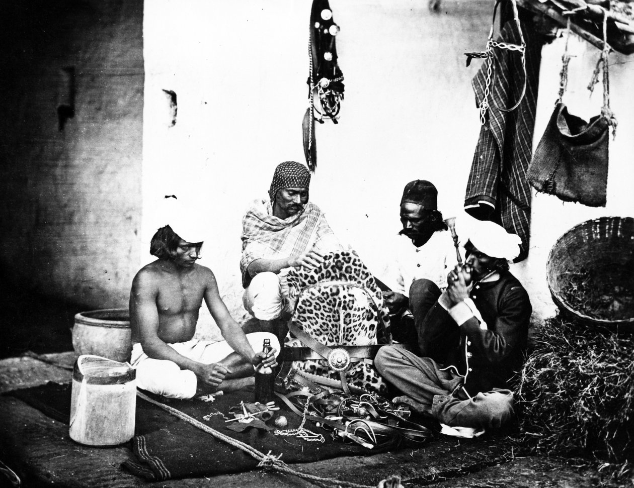 Hevosvartijat tai "Ghorawallahs", noin 1860-luku tekijältä Willoughby Wallace Hooper
