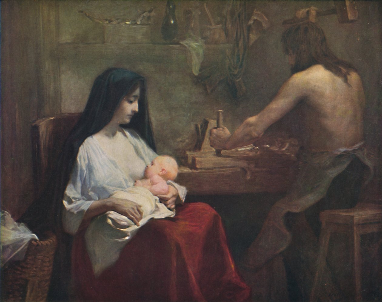 Pyhä perhe, c1888, 1914. tekijältä Willy Martens