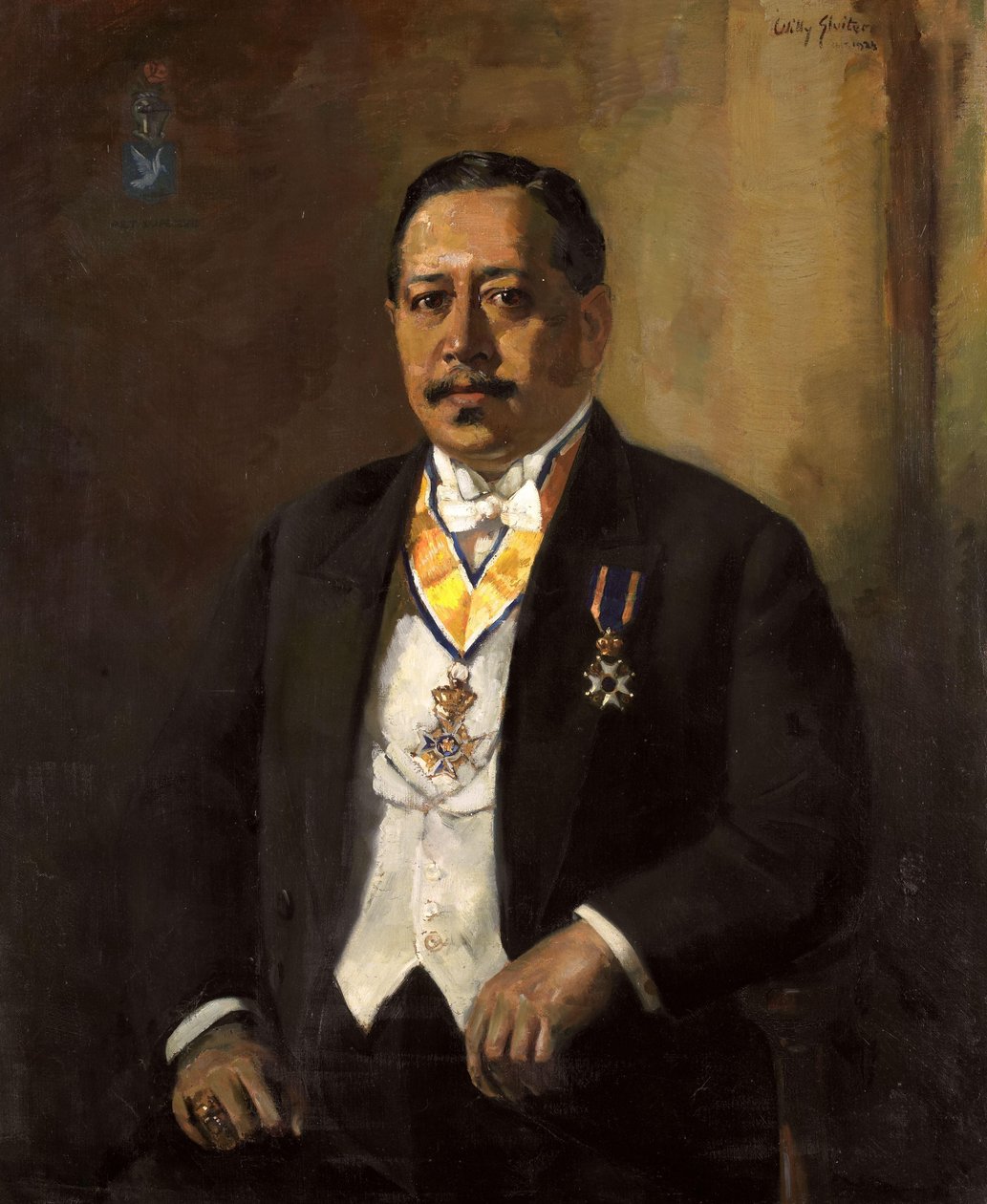 Willem Martinus Godfried Schumann (1877-1952). Kansanneuvoston puheenjohtaja (1919-1925) tekijältä Willy Sluiter