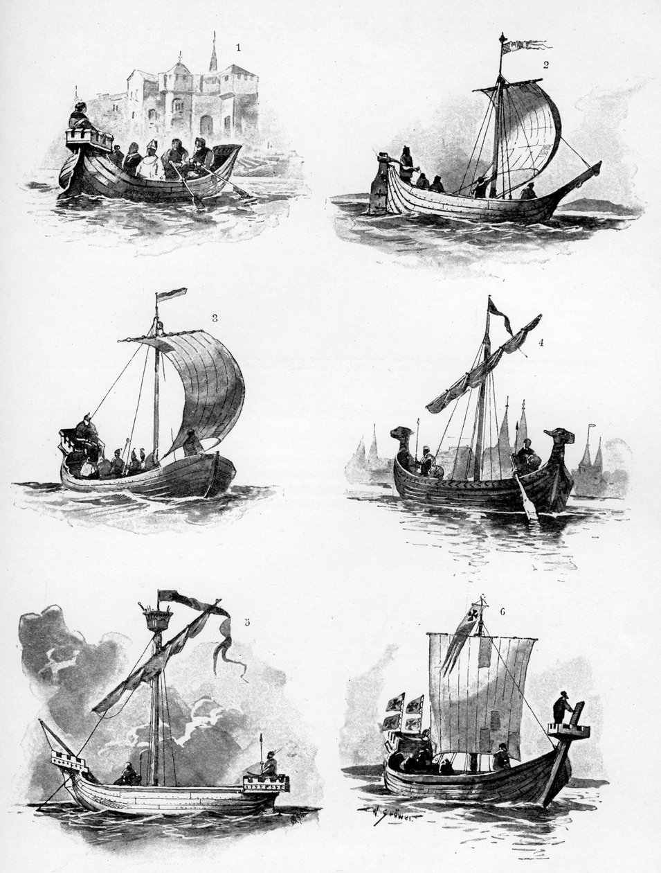 Hansaliiton 1300- ja 1400-luvun laivat, 1903. tekijältä Willy Stöwer