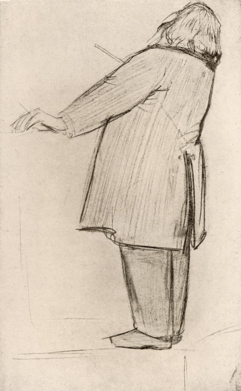 Johannes Brahms (1833-1897) saksalainen säveltäjä, kapellimestari (piirustus) tekijältä Willy von Beckerath