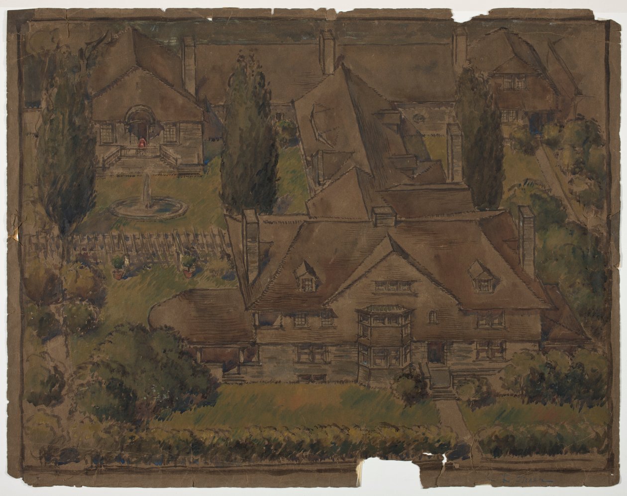 Freer Residence, 1891 (wc paperilla) tekijältä Wilson Eyre