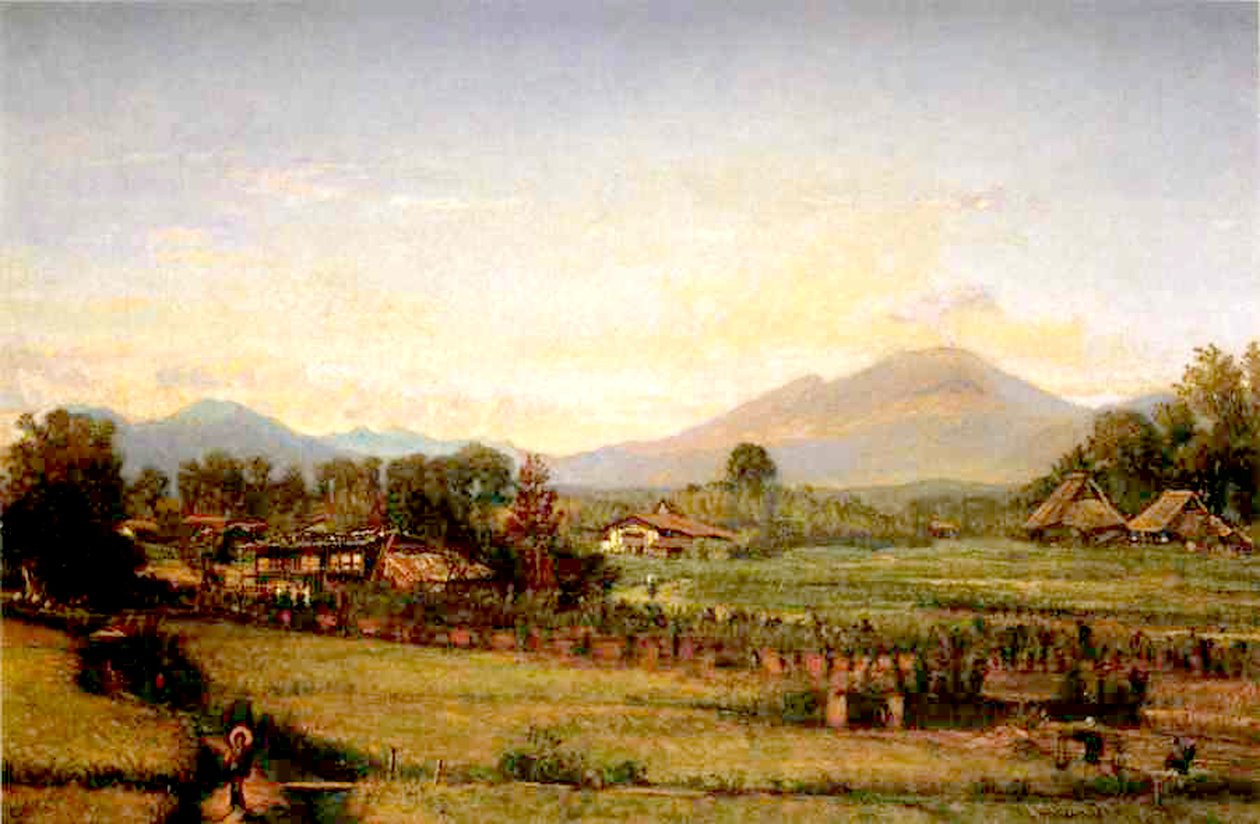 Japanilainen maisema, 1878 tekijältä Winckworth Allan Gay