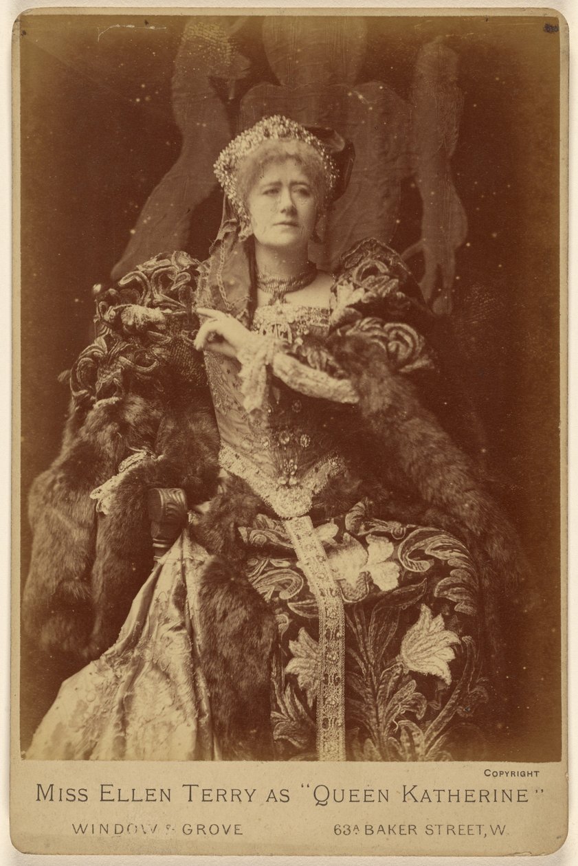 Neiti Ellen Terry roolissa "Kuningatar Katherine" tekijältä Window and Grove