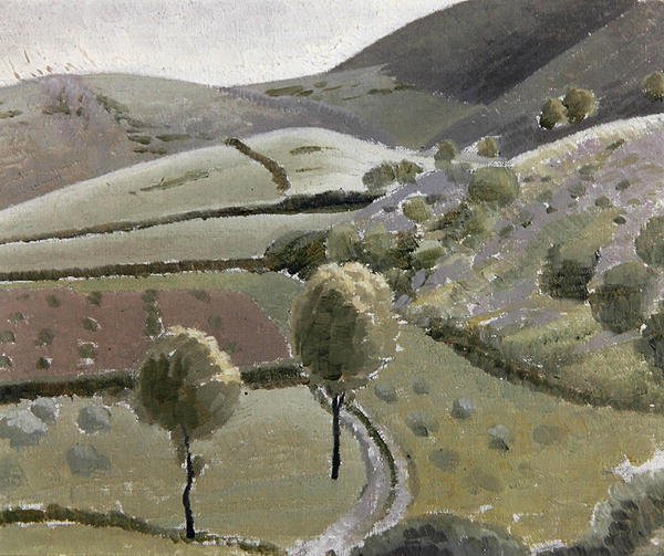 Italialainen maisema lähellä Lago di Piedilucoa, n. 1920-23 (öljy kankaalle) tekijältä Winifred Knights
