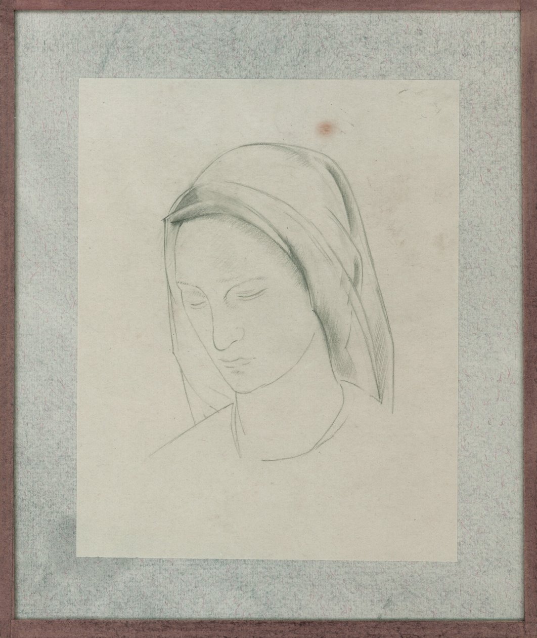Tutkimus St Martinin alttaritaululle, n. 1928 (kynä paperille) tekijältä Winifred Knights
