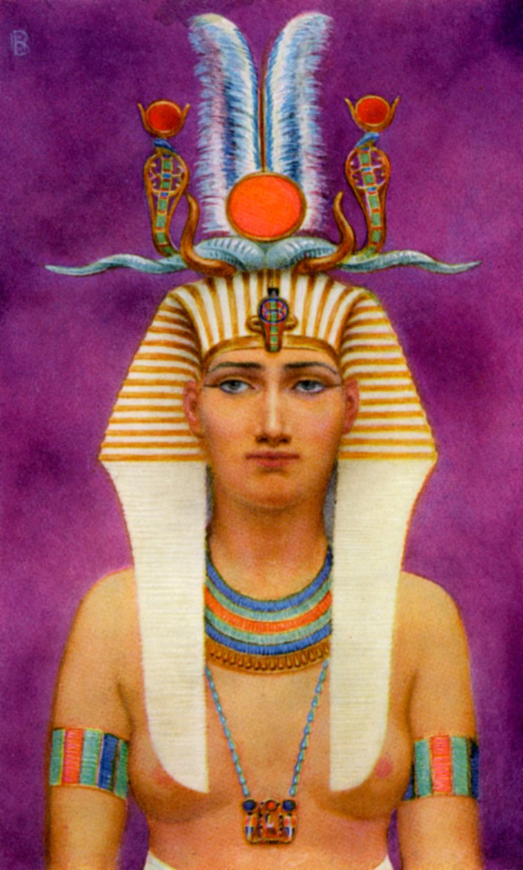 Hatshepsut, muinaisen Egyptin 18. dynastian kuningatar, 1400-luvulla eKr. 1926. tekijältä Winifred Mabel Brunton