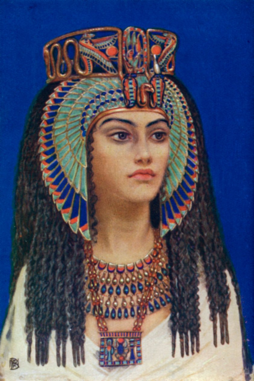 Tiy, muinaisen Egyptin 18. dynastian kuningatar, 1300-luvulla eKr. 1926. tekijältä Winifred Mabel Brunton