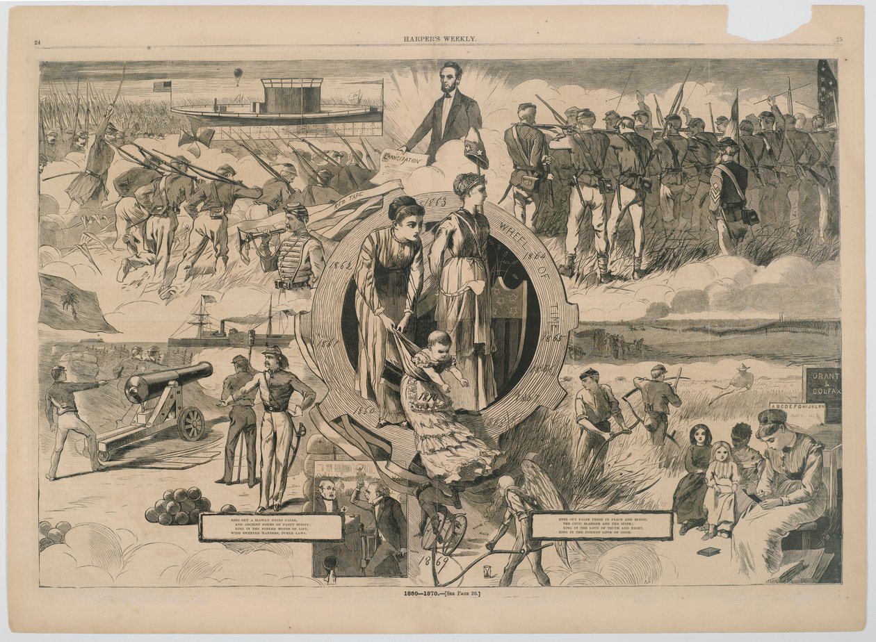 1860-1870, Harpers Weekly -lehdestä, 1870 (puukaiverrus) tekijältä Winslow Homer