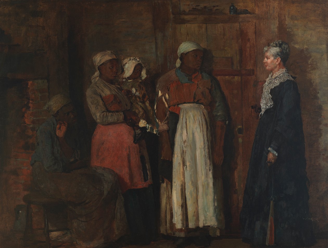Vanhan emännän vierailu tekijältä Winslow Homer