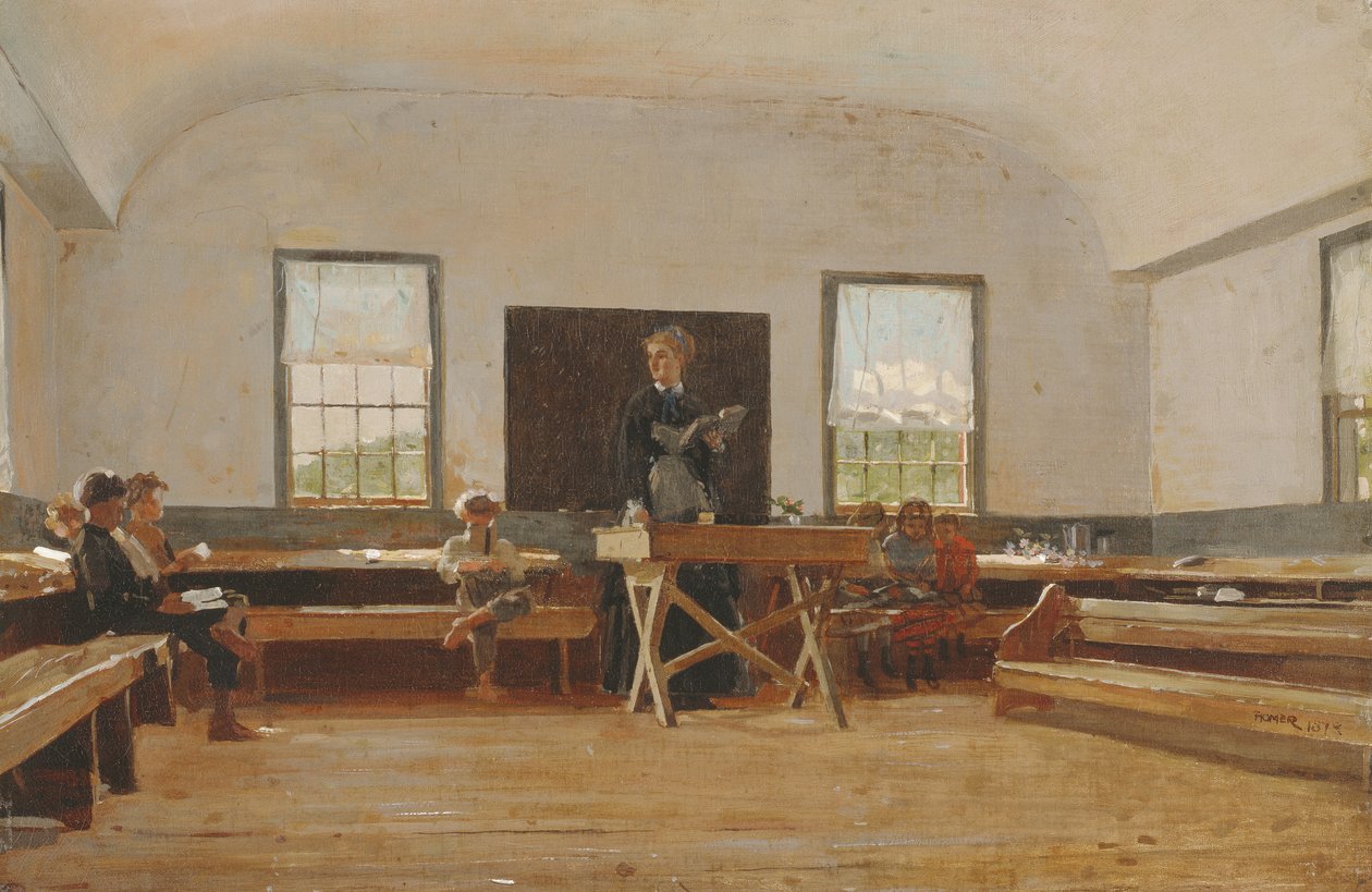 Maaseutukoulu, 1873 tekijältä Winslow Homer