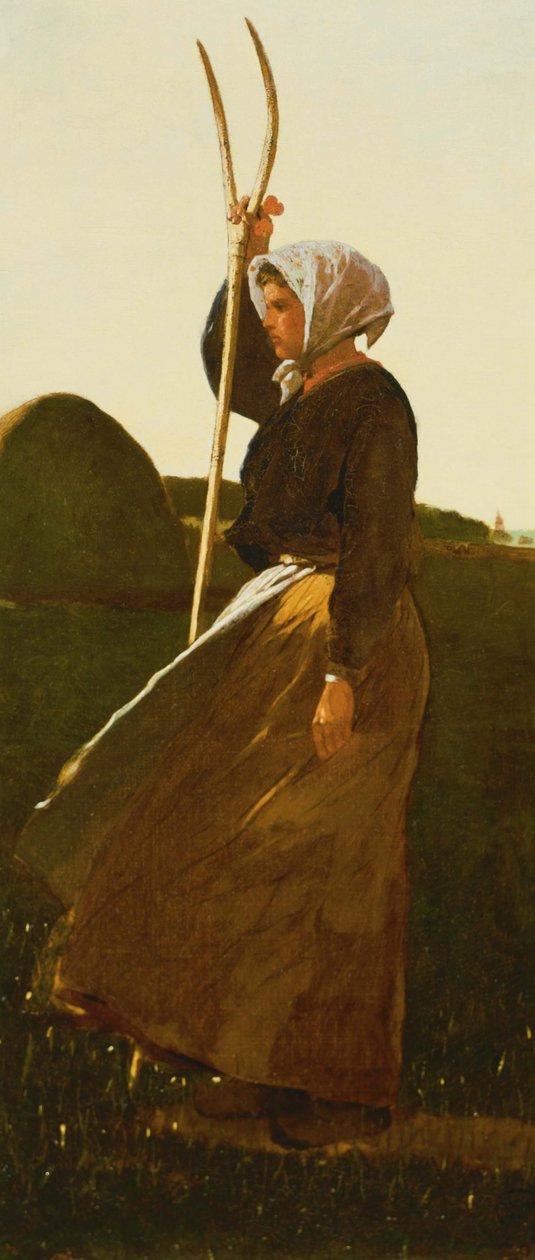 Tyttö haarukan kanssa tekijältä Winslow Homer