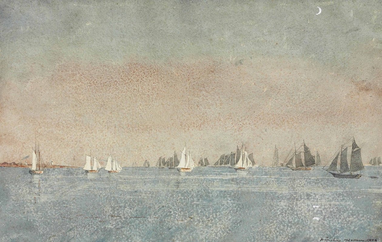 Gloucesterin satama, kalastuslaivasto tekijältä Winslow Homer