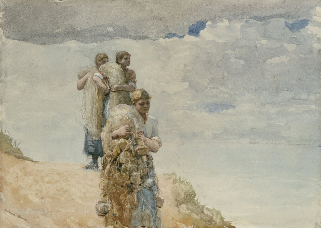 Kalliolla, Cullercoats tekijältä Winslow Homer