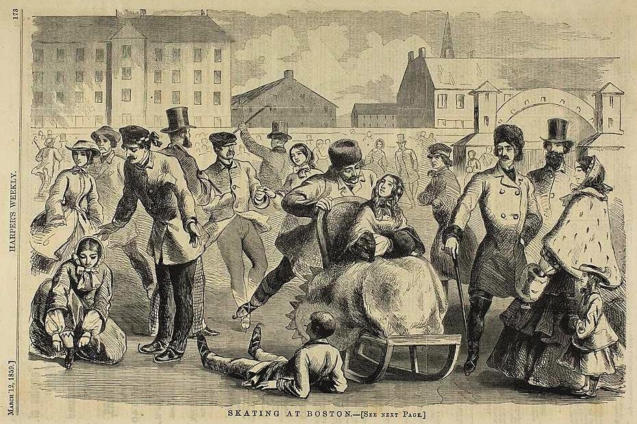 Luistelu Boston Harpers tekijältä Winslow Homer