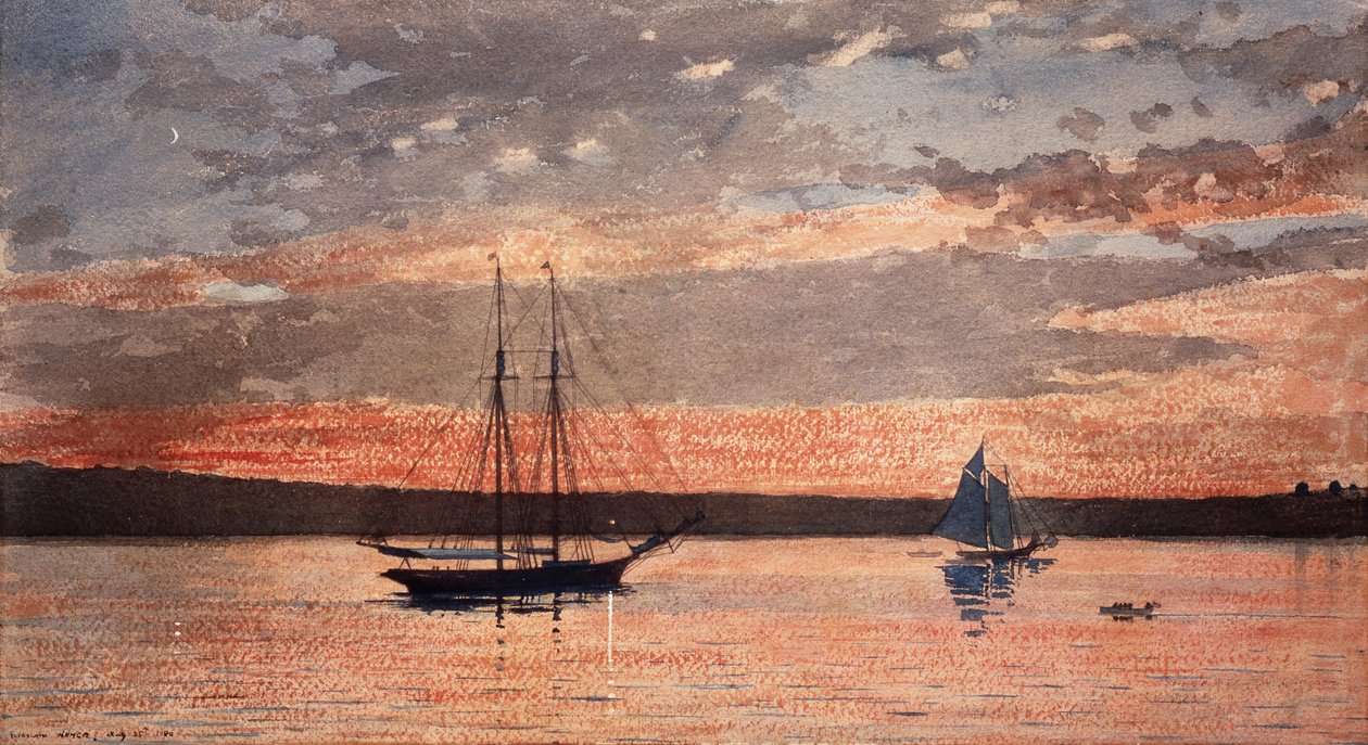 Auringonlasku Gloucesterissa tekijältä Winslow Homer