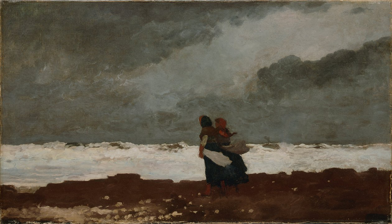 Kaksi hahmoa meren rannalla tekijältä Winslow Homer