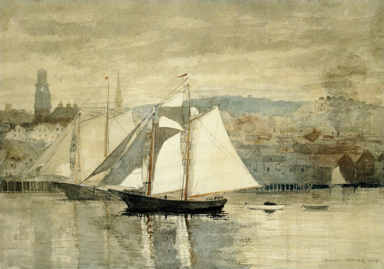Kaksi purjevenettä tekijältä Winslow Homer