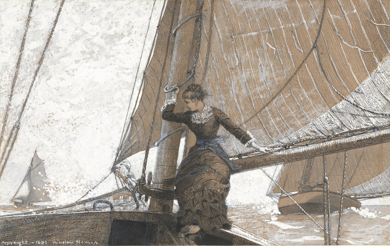 Purjehdustyttö tekijältä Winslow Homer