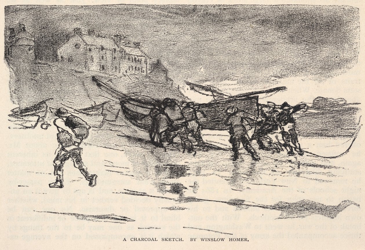 A Charcoal Sketch, The Century Magazine, marraskuu 1883. tekijältä Winslow Homer
