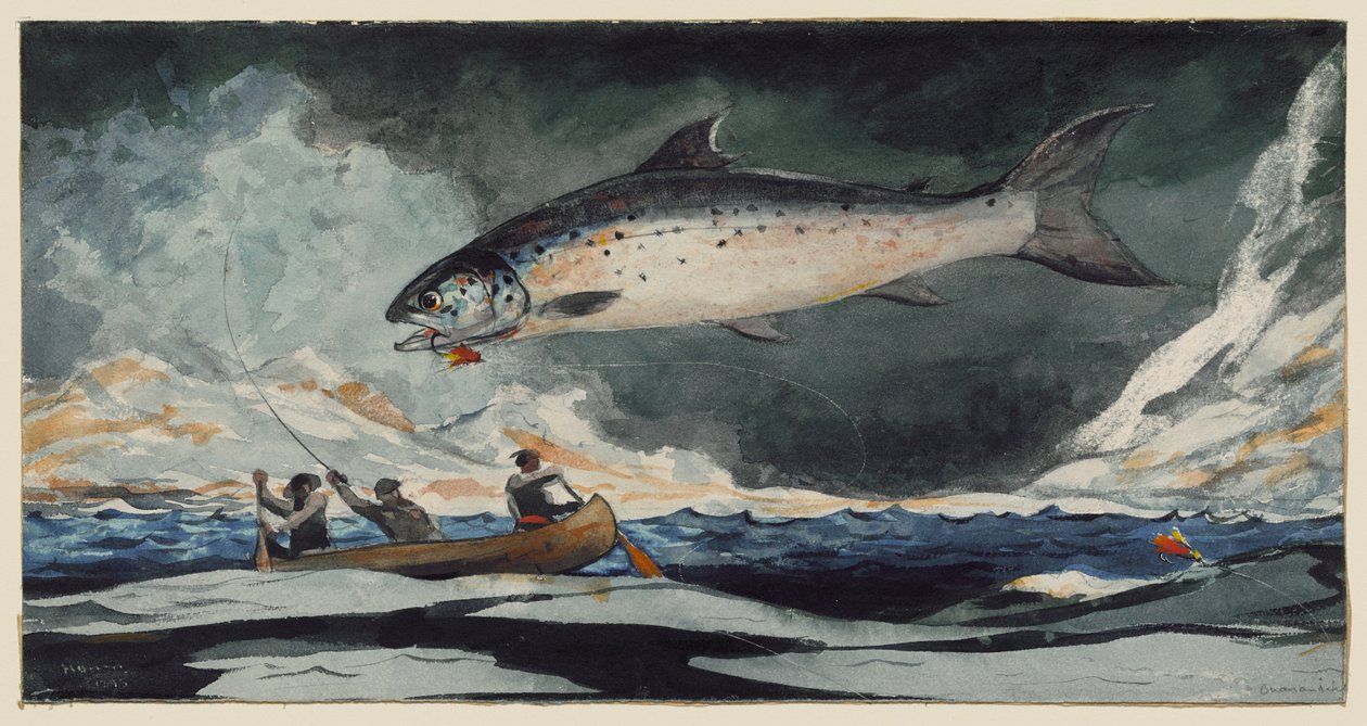 Hyvä uima-allas, Saguenay-joki tekijältä Winslow Homer