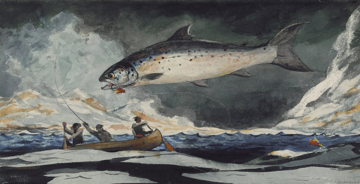 Hyvä uima-allas, Saguenay River, 1895 tekijältä Winslow Homer