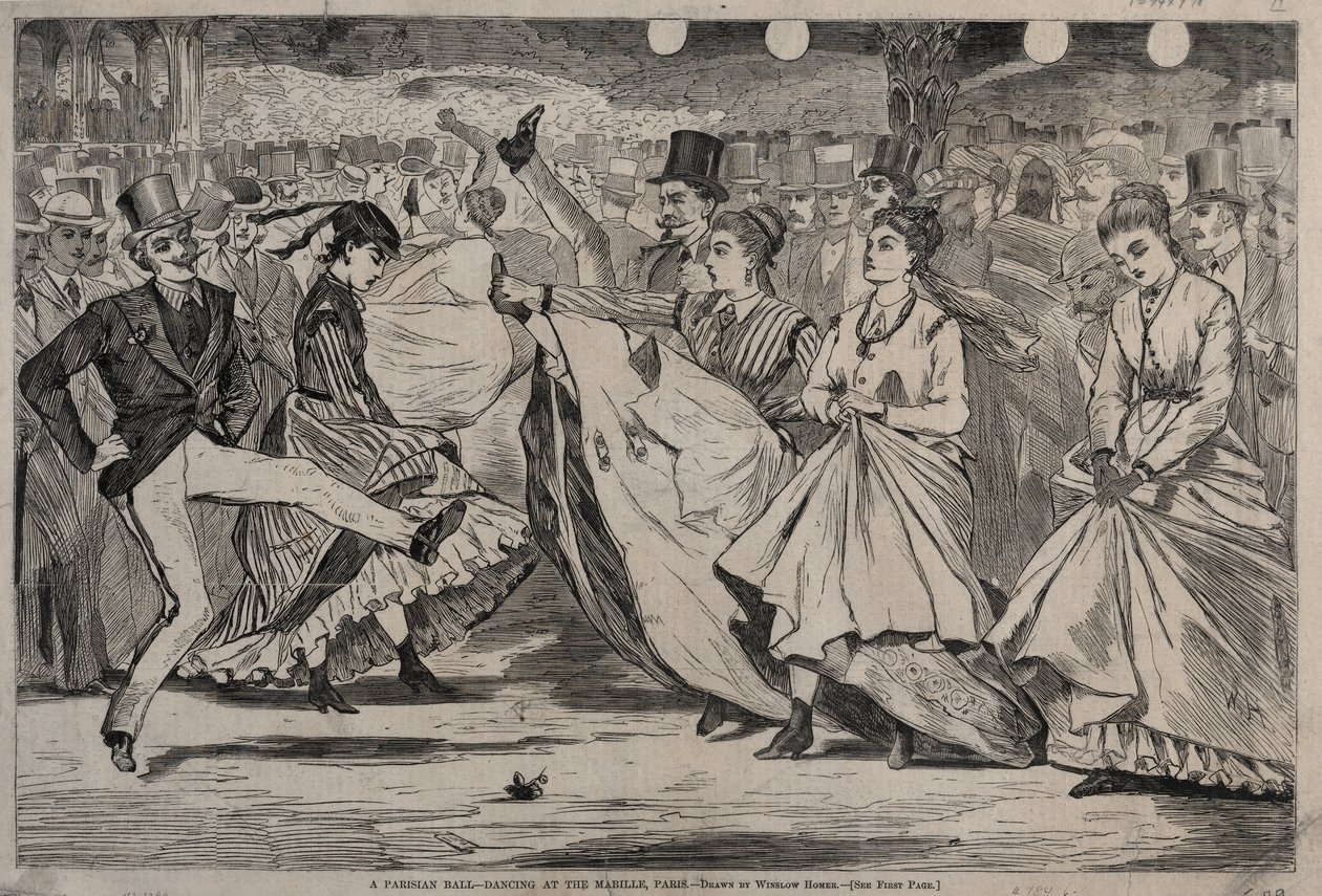 Pariisilainen tanssiaiset – Tanssia Mabille-klubilla, Pariisi tekijältä Winslow Homer