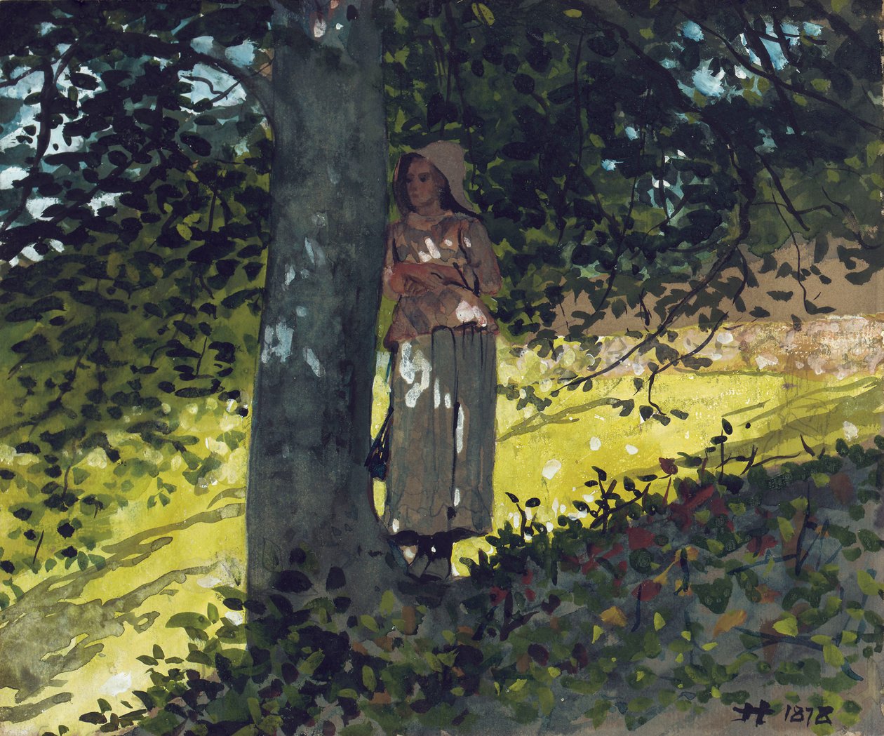 Varjoisa paikka, Houghton Farm, 1878 tekijältä Winslow Homer