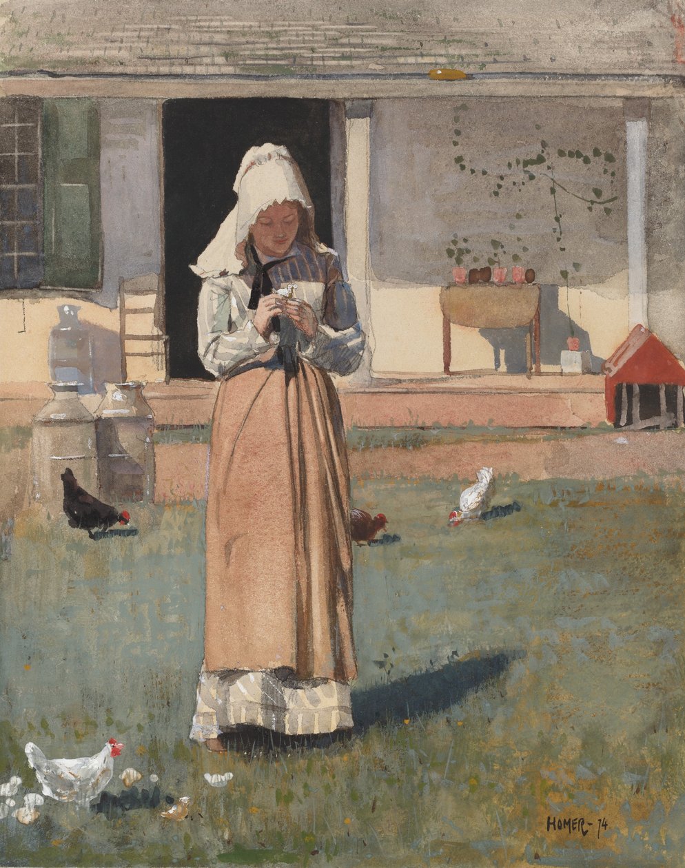 Sairas kana, 1874. tekijältä Winslow Homer