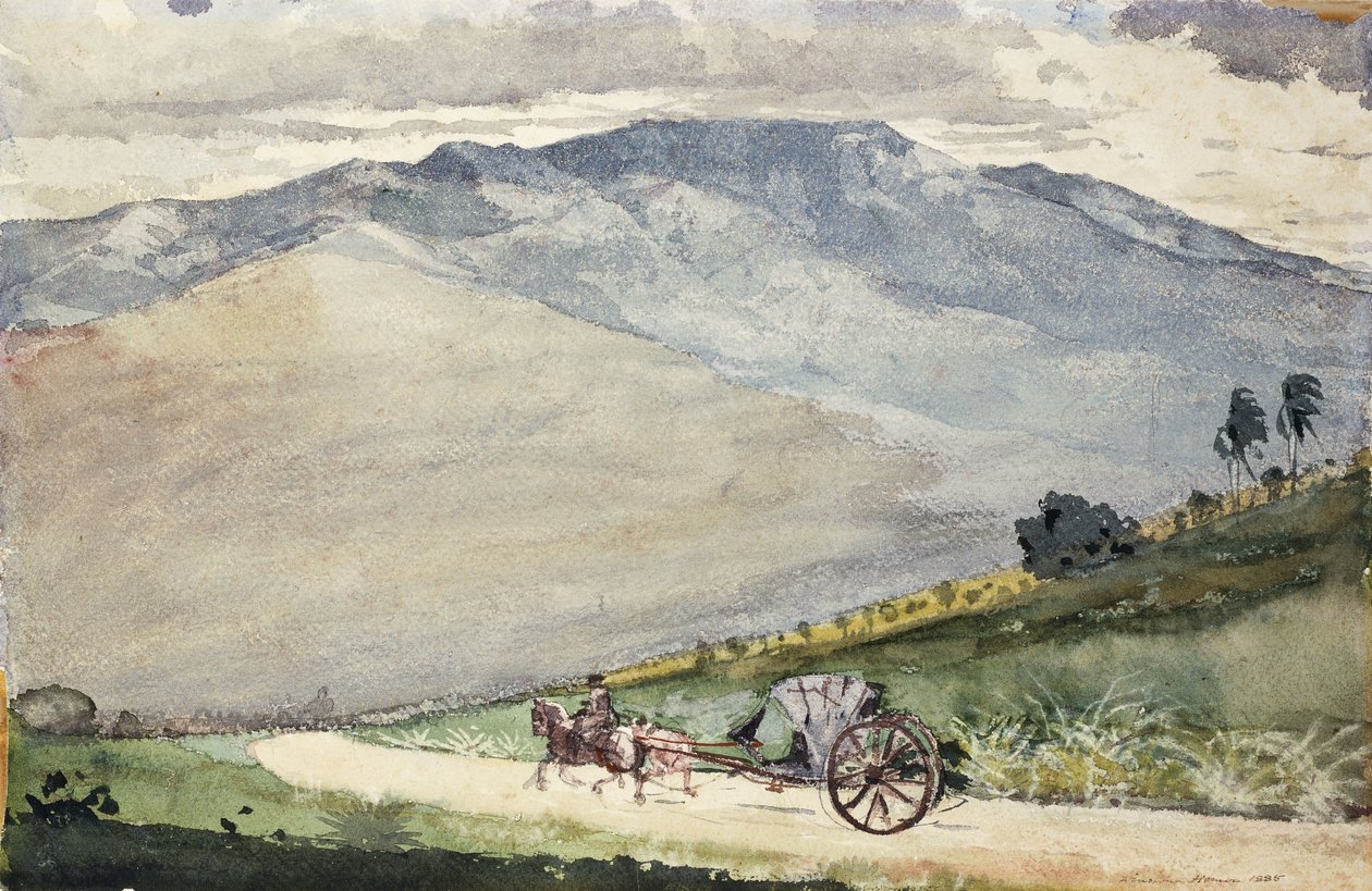 Volante vuoristotiellä, Kuuba, 1885 tekijältä Winslow Homer