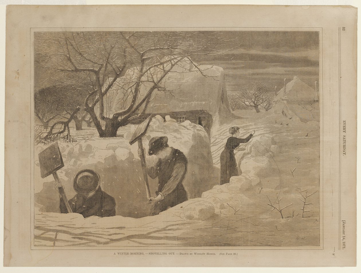 Talviaamu lumitöissä tekijältä Winslow Homer